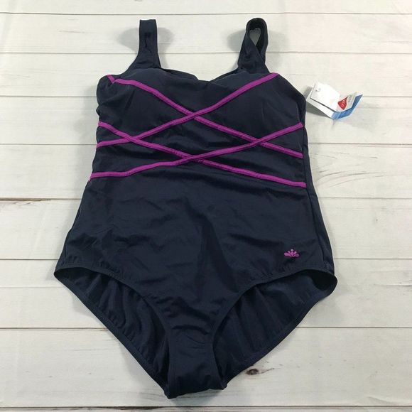 Swimsuits For All Swim Aquabelle Swimsuits For All Navy Blue Padded